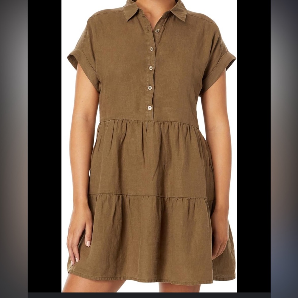 Michael Stars Greta Short Sleeve Tiered Dress Size M